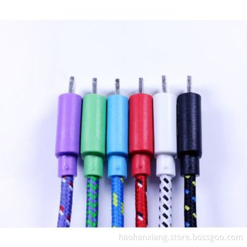Most Popular Nylon Fabric USB Data Cable for iPhone 5/5S/5C